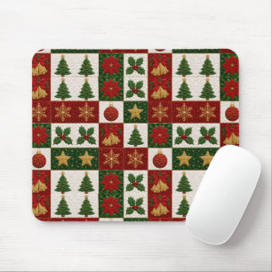Weihnachts-Quiltquadrate Mousepad