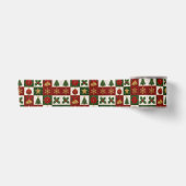 Weihnachts-Quiltquadrate Satinband (Vorderseite)