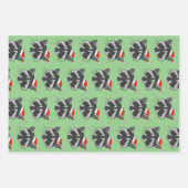 Weihnachts-Raccoon  Geschenkpapier Set (Vorderseite 2)