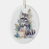 Weihnachts-Raccoon Keramik Ornament (Rechts)