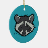 Weihnachts-Raccoon Keramik Ornament (Rechts)