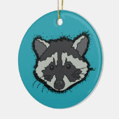 Weihnachts-Raccoon Keramik Ornament (Links)