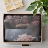 Weihnachts Raccoon Pink Jacket L.Facing Decoupage Seidenpapier (Geschenk)