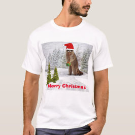 Weihnachts-Raccoon-T - Shirt