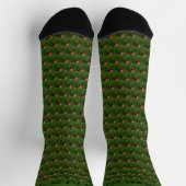 Weihnachts-Radfahrer-Komikermuster grün Socken (Oben)