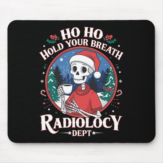 Weihnachts-Radiologie-Techniker Skelett Röntgen Te Mousepad (Vorne)