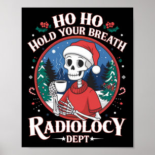 Weihnachts-Radiologie-Techniker Skelett Röntgenass Poster