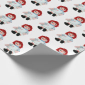 Weihnachts-Rag-Puppe mit Candy Cane Geschenkpapier (Ecke)