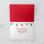 Weihnachts-Ragdoll-Katze im Fenster Feiertagskarte (Innenseite)