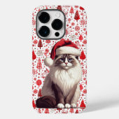Weihnachts-Ragdoll-Katze, Weihnachts-Weihnachtsman Case-Mate iPhone Hülle (Rückseite)