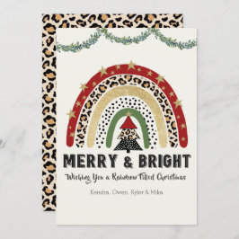 Weihnachts-Rainbow-Flat-Weihnachtskarte Feiertagskarte
