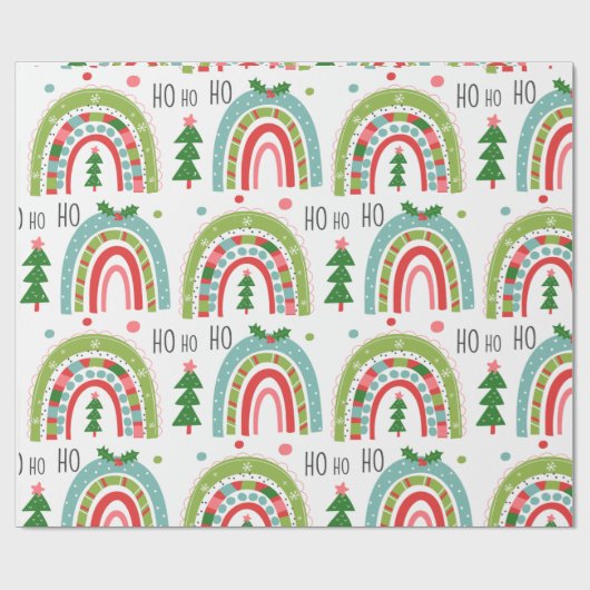 Weihnachts-Rainbows Geschenkpapier (Flach)