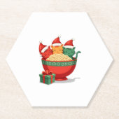 Weihnachts Ramen Cat Santa Anime Meow Kitty Meow C Untersetzer (Vorderseite)