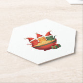 Weihnachts Ramen Cat Santa Anime Meow Kitty Meow C Untersetzer (angewinkelt)