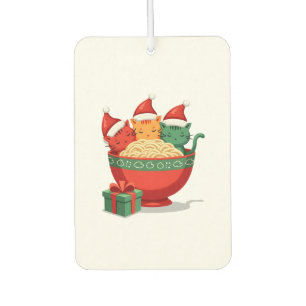Weihnachts-Ramen-Katz-Santa-Anime-Miau-Kitty-Miau- Autolufterfrischer