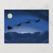 Weihnachts Raptor Sleigh Team Weihnachtskarte Dino Postkarte (Vorderseite)