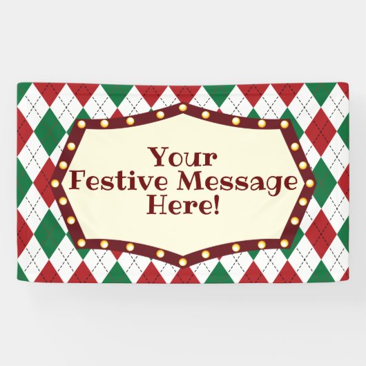 Weihnachts-Raute Banner (Horizontal)