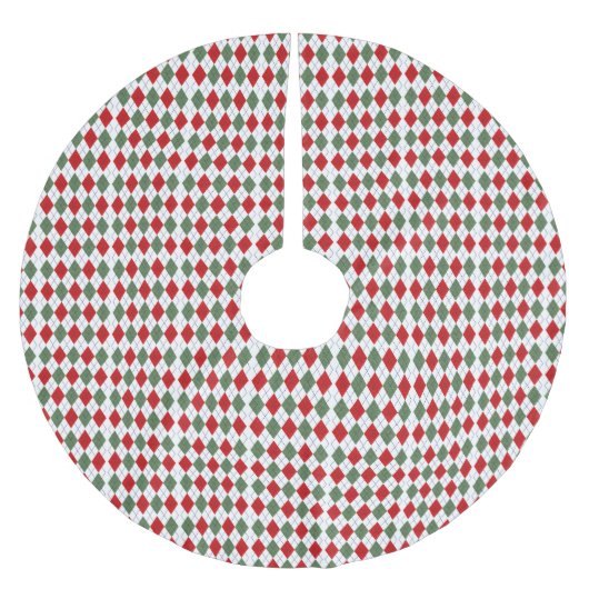 Weihnachts-Raute-Baumrock Polyester Weihnachtsbaumdecke (Vorderseite)