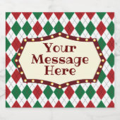 Weihnachts-Raute Bierflaschenetikett (Einzelnes Label)