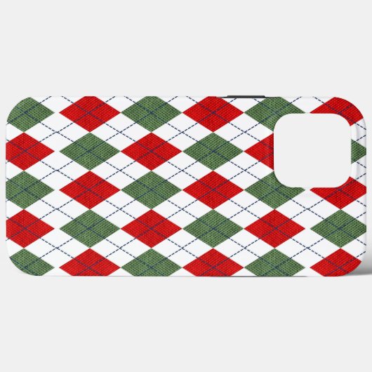 Weihnachts-Raute Case-Mate iPhone Hülle (Rückseite (Horizontal))