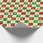 Weihnachts-Raute Diamond Pattern Geschenkpapier (Ecke)
