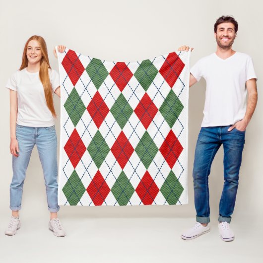 Weihnachts-Raute Fleecedecke (Beispiel)