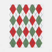 Weihnachts-Raute Fleecedecke (Vorderseite)