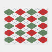 Weihnachts-Raute Fleecedecke (Vorderseite (Horizontal))