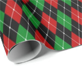 Weihnachts-Raute Geschenkpapier (Rolleneckpunkt)