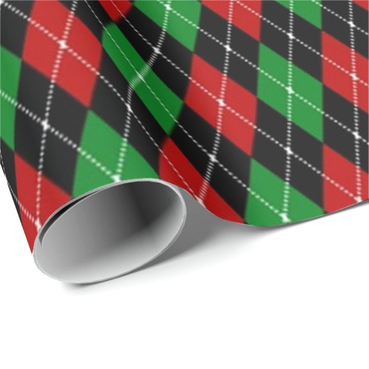 Weihnachts-Raute Geschenkpapier (Rolleneckpunkt)