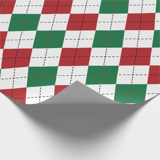 Weihnachts-Raute Geschenkpapier (Ecke)