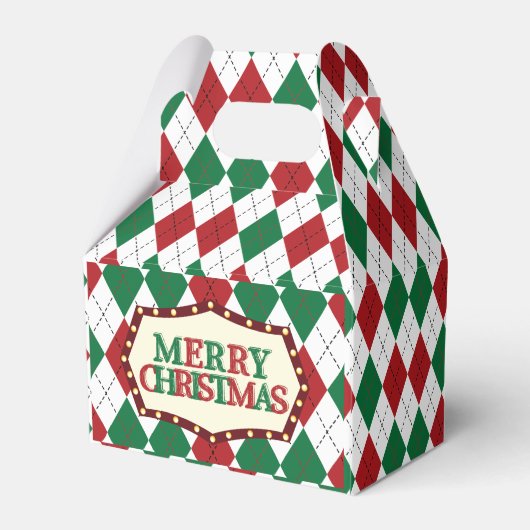 Weihnachts-Raute Geschenkschachtel (Rückseite)