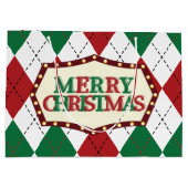 Weihnachts-Raute Große Geschenktüte (Rückseite)