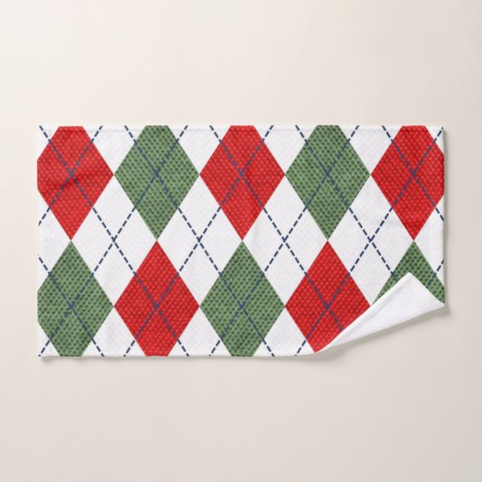 Weihnachts-Raute in Ferienfarben Handtuch (Handtuch)