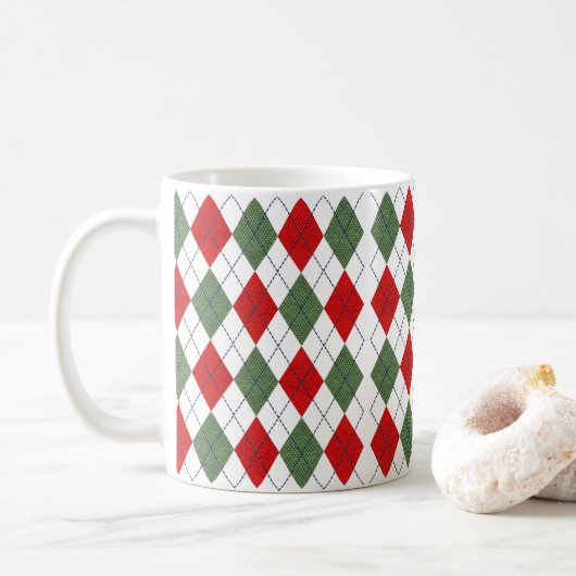 Weihnachts-Raute Kaffeetasse (Mit Donut)