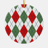 Weihnachts-Raute Keramik Ornament (Vorne)