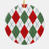 Weihnachts-Raute Keramik Ornament (Hinten)