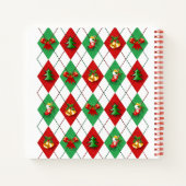 Weihnachts-Raute Niedlich Retro-Journal / Notebook Notizblock (Rückseite)