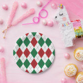 Weihnachts-Raute Pappteller (Party)