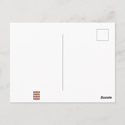 Weihnachts-Raute Postkarte (Rückseite)