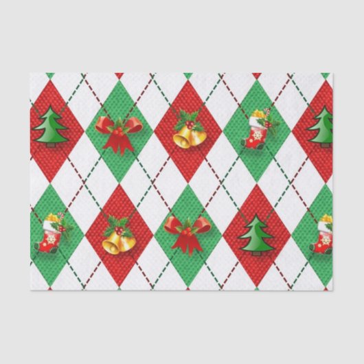 Weihnachts-Raute Seidenpapier (Vorderseite)