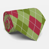 Weihnachts-Raute Strick mit roten und grünen Diama Krawatte (Gerollt)