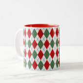 Weihnachts-Raute Zweifarbige Tasse (Vorderseite Links)