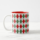 Weihnachts-Raute Zweifarbige Tasse (Links)
