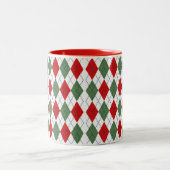 Weihnachts-Raute Zweifarbige Tasse (Mittel)