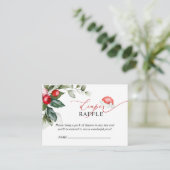 Weihnachts Red Berries Greenery Diaper Raffle Card Begleitkarte (Stehend Vorderseite)