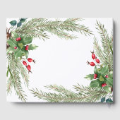 Weihnachts Red Berries Hochzeit Gästebuch (Rückseite)