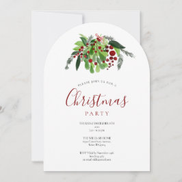 Weihnachts Red Berries Holiday Party Arch Einladung