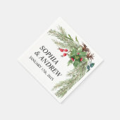 Weihnachts Red Berries Wedkins Serviette (Ecke)