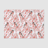 Weihnachts Red Bird Festival Berry Pattern Seidenpapier (Vorderseite)